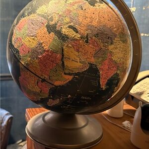 Vintage World Globe with Stand